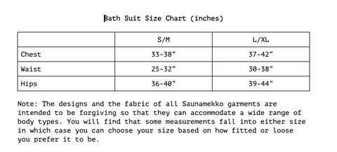 Merino Wool Sauna Bath Suit