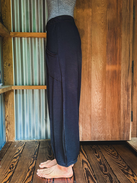 LIMITED RELEASE: Black Merino Wool Lounge Pants