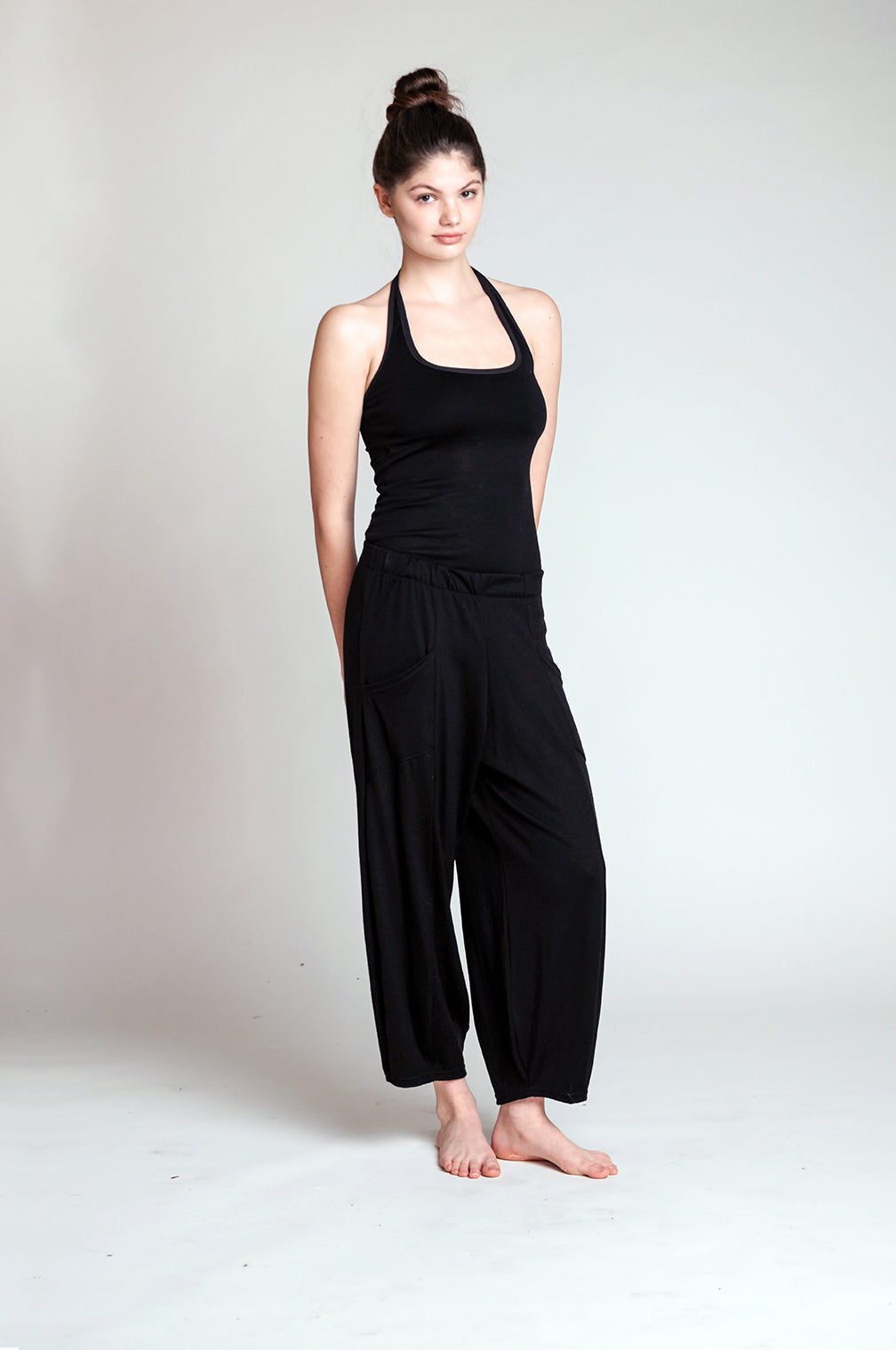 Black Merino Wool Lounge Pants