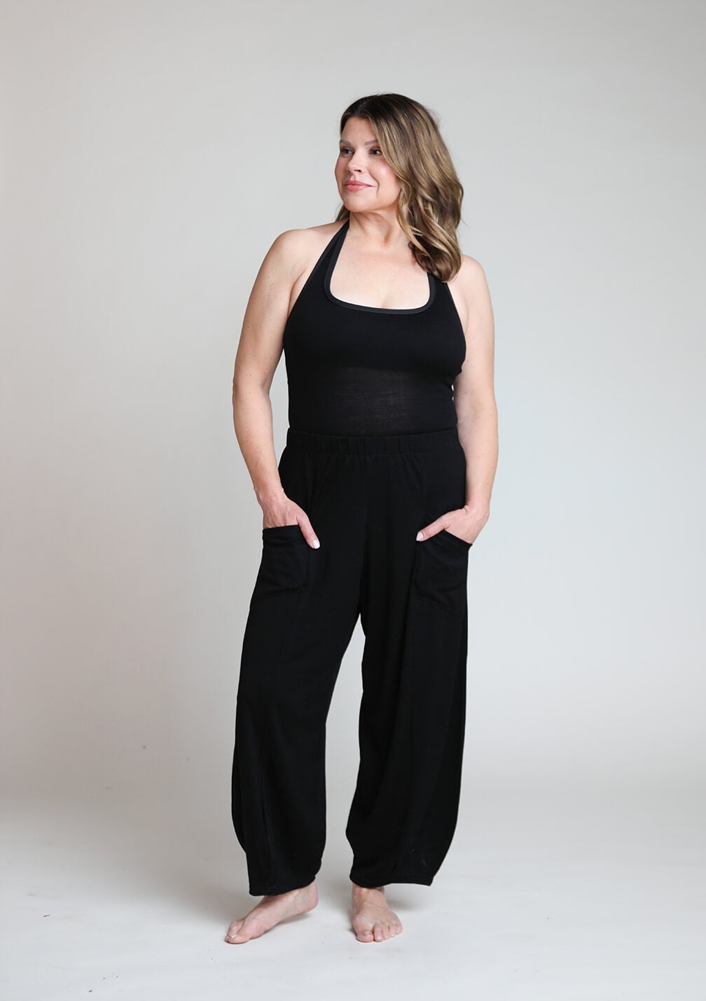 Black Merino Wool Lounge Pants