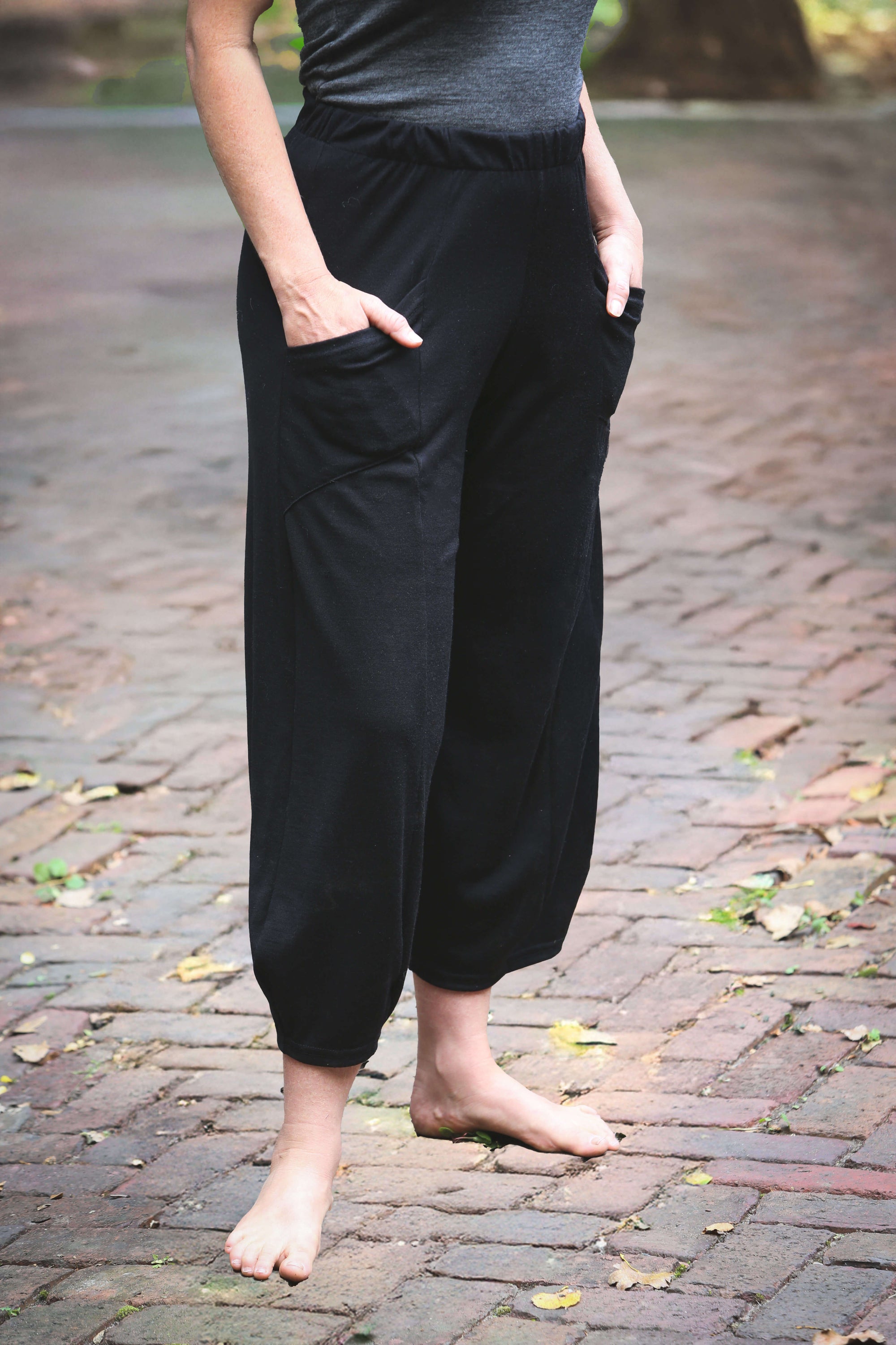 Black Merino Wool Lounge Pants